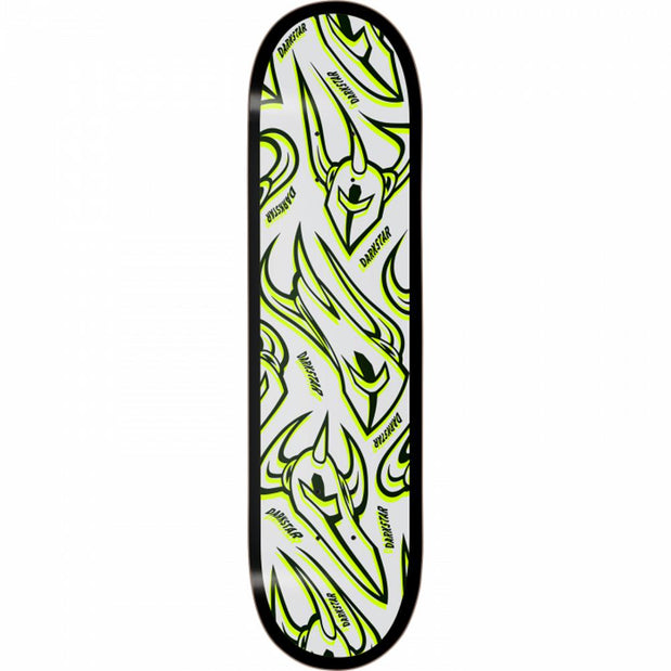 Darkstar Overprint 8.25" White/Lime Skateboard Deck - Longboards USA