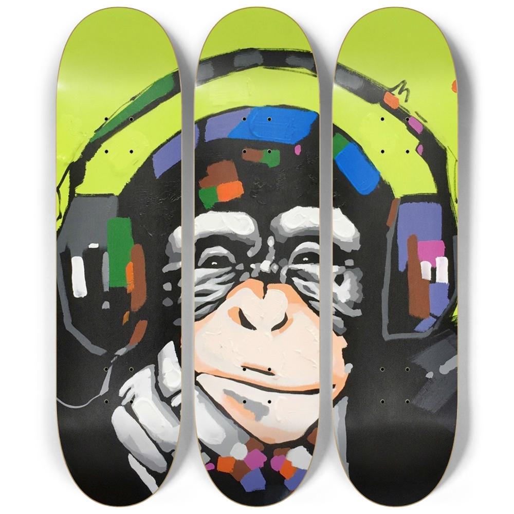 DJ Monkey Skateboard Wall Art – Longboards USA