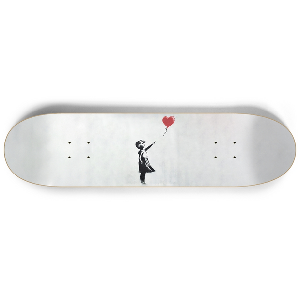 Banksy Girl with Balloon 8.25" Skateboard or Wall Art