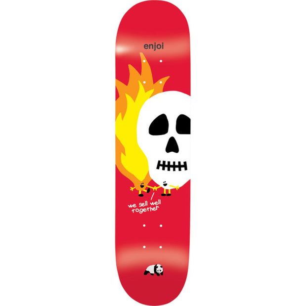 Enjoi Skulls And Flames 8.25" Red Skateboard Deck - Longboards USA