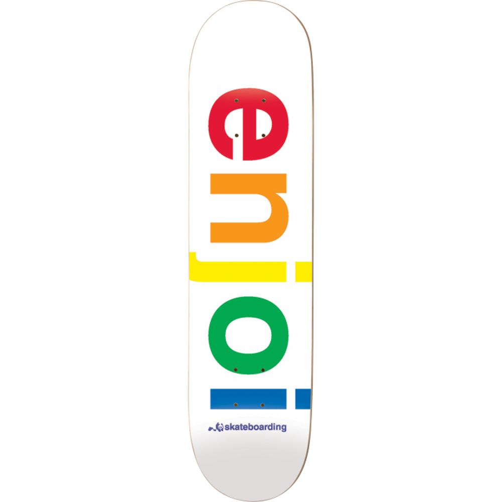 Enjoi Spectrum 9.0" White Skateboard Deck - Longboards USA