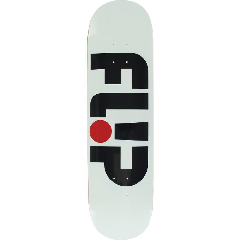 Flip Odyssey Logo 8.25" White Skateboard Deck - Longboards USA