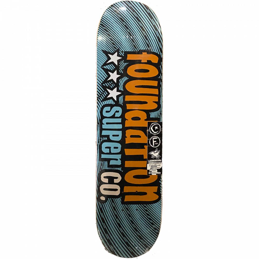 Foundation 3 Star 7.88" Orange Skateboard Deck - Longboards USA