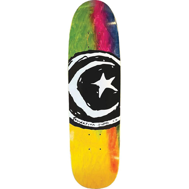 Foundation Star And Moon Rainbow Dye 8.0" Skateboard Deck - Longboards USA