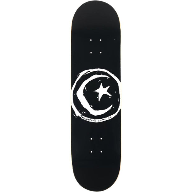 Foundation Star & Moon 8.38" Black Skateboard Deck - Longboards USA