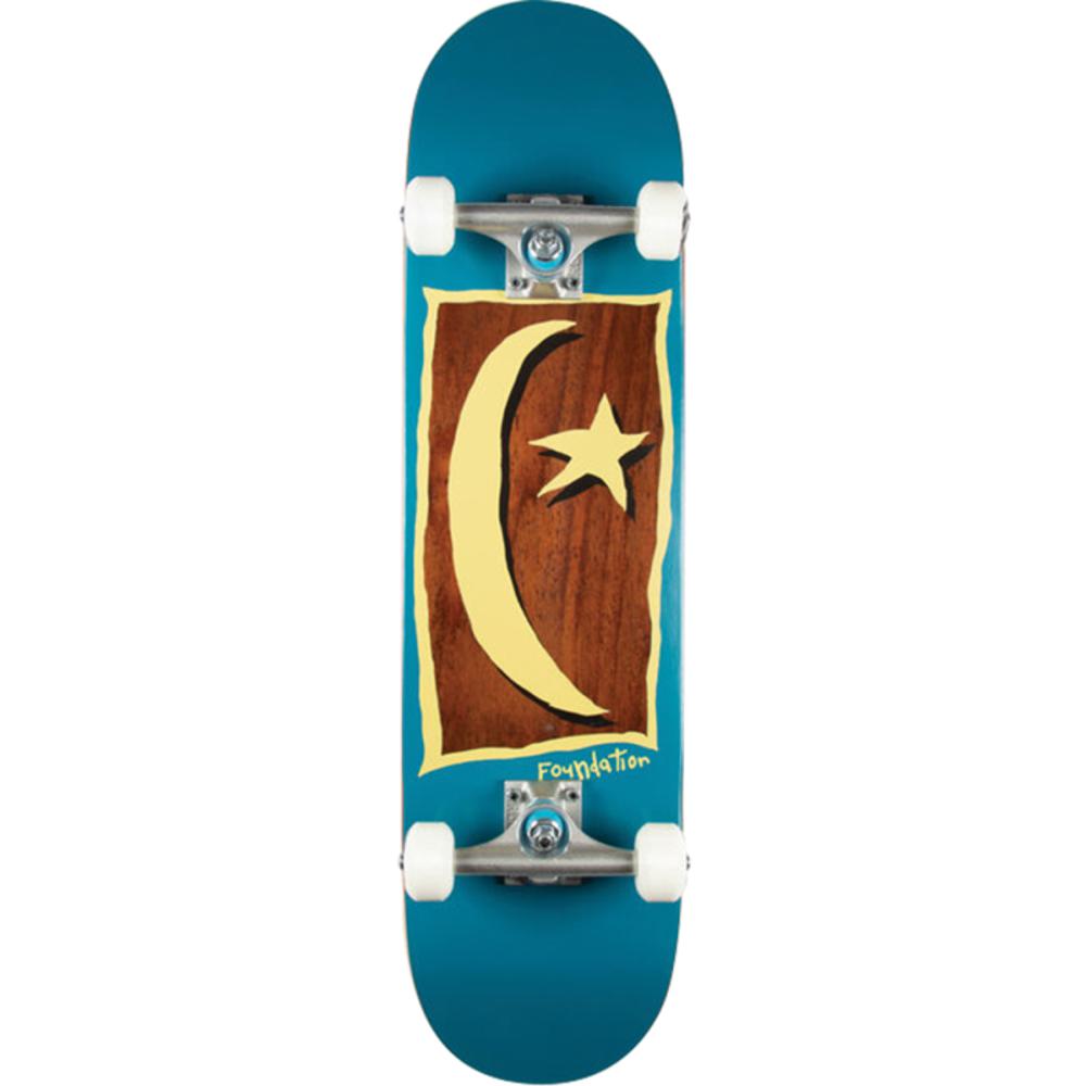 Foundation Star & Moon V2 7.88" Blue Skateboard - Longboards USA
