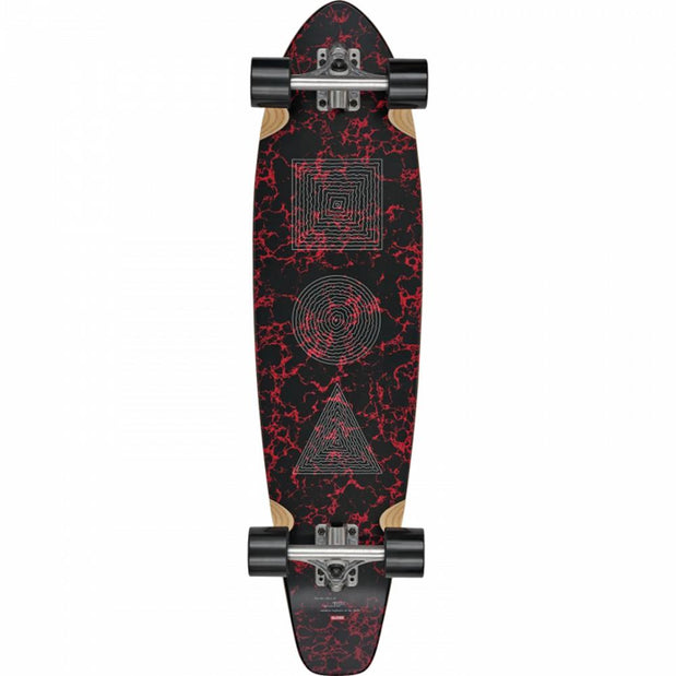 Globe The All Time Marble Stack Red 35" Longboard - Longboards USA