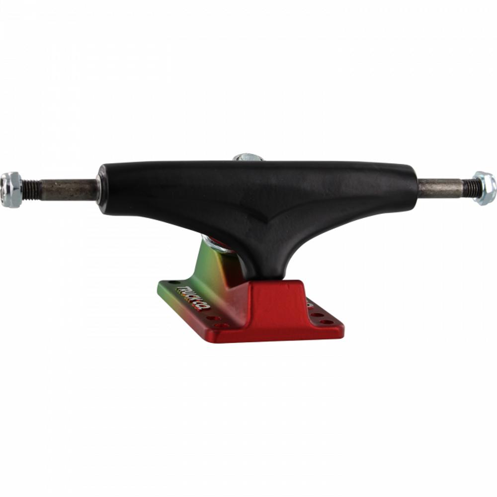 Gullwing Shadow 8.0" Black/Rasta Trucks | Set of 2 - Longboards USA