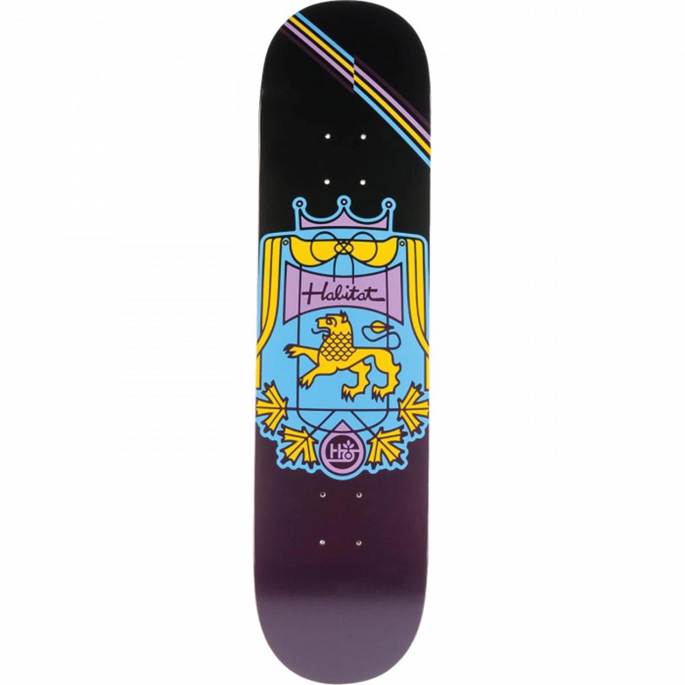 Habitat Coat Of Arms 8.0" Purple Skateboard Deck - Longboards USA