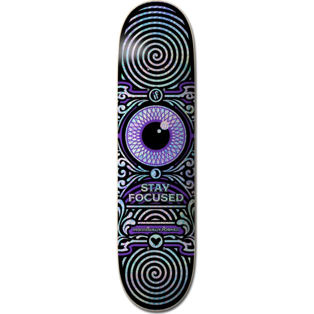 If Skate -Stay Focused Purple- Holographic Skateboard Deck - Longboards USA