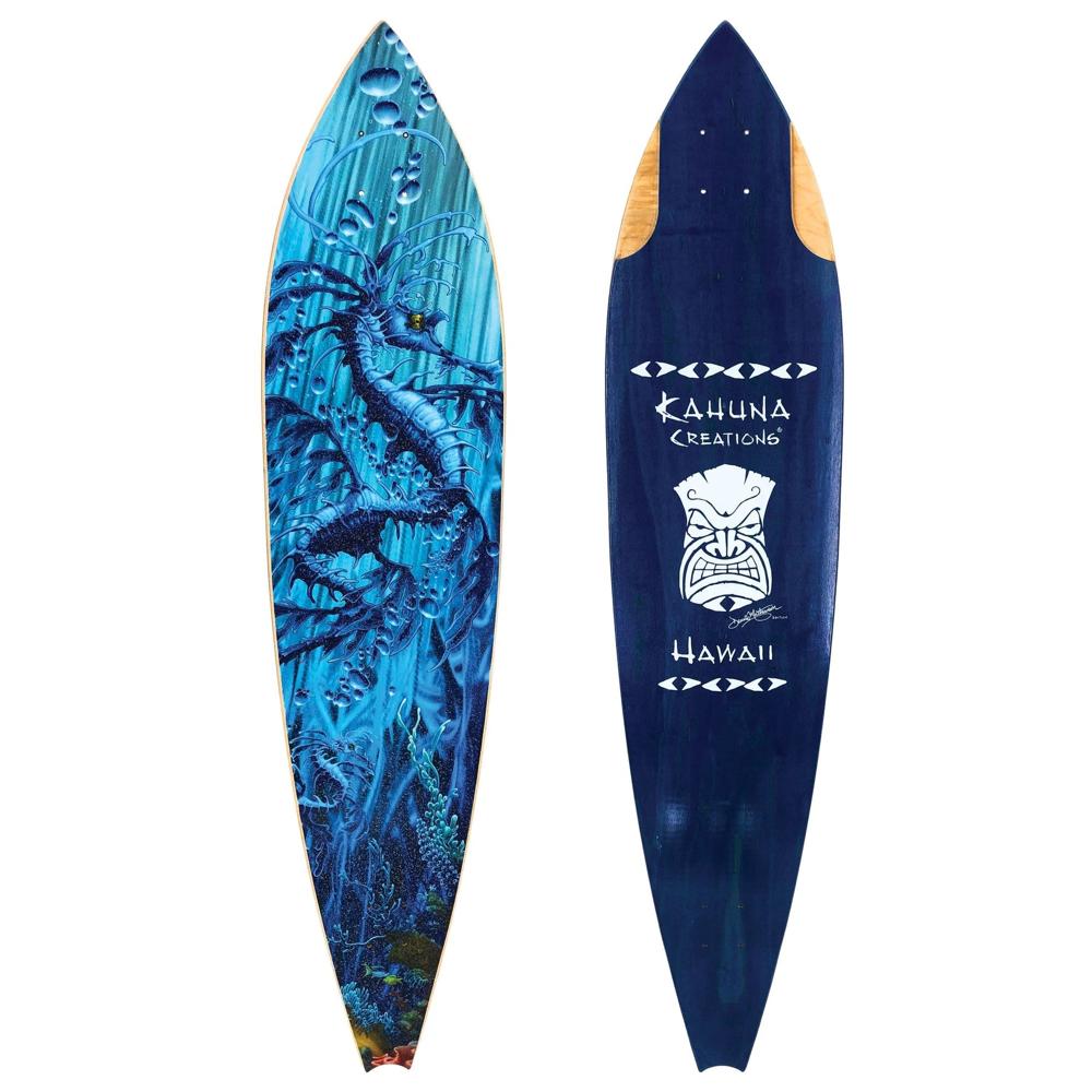Kahuna Creations Haka Sea Dragon Blue 47" Longboard Deck - Longboards USA