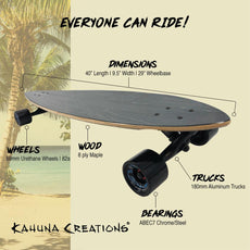 Kahuna Creations Hele Black 40" Longboard - Longboards USA