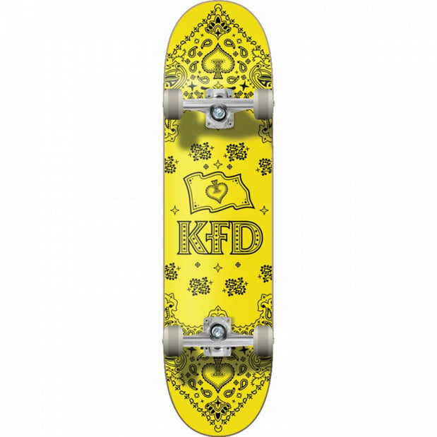 KFD Bandana 7.75" Yellow Skateboard - Longboards USA
