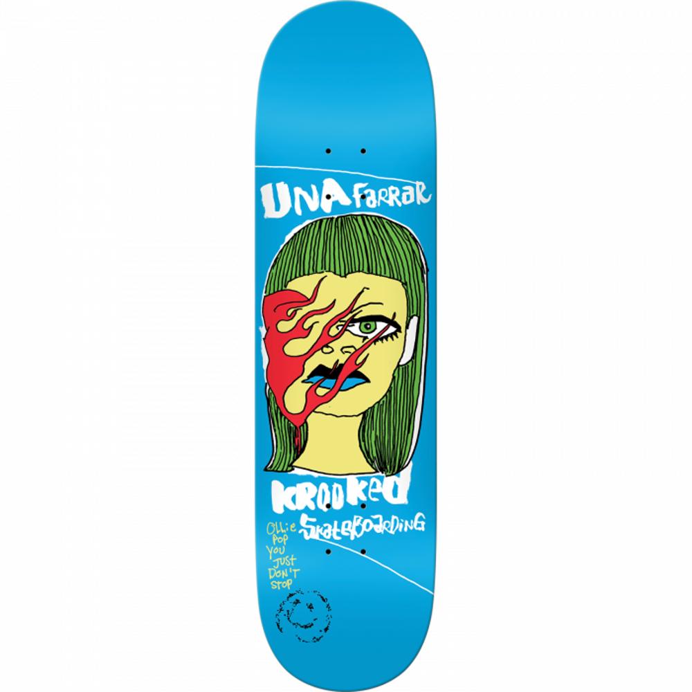 Krooked Farrar Don't Stop 8.38" Blue Skateboard Deck - Longboards USA