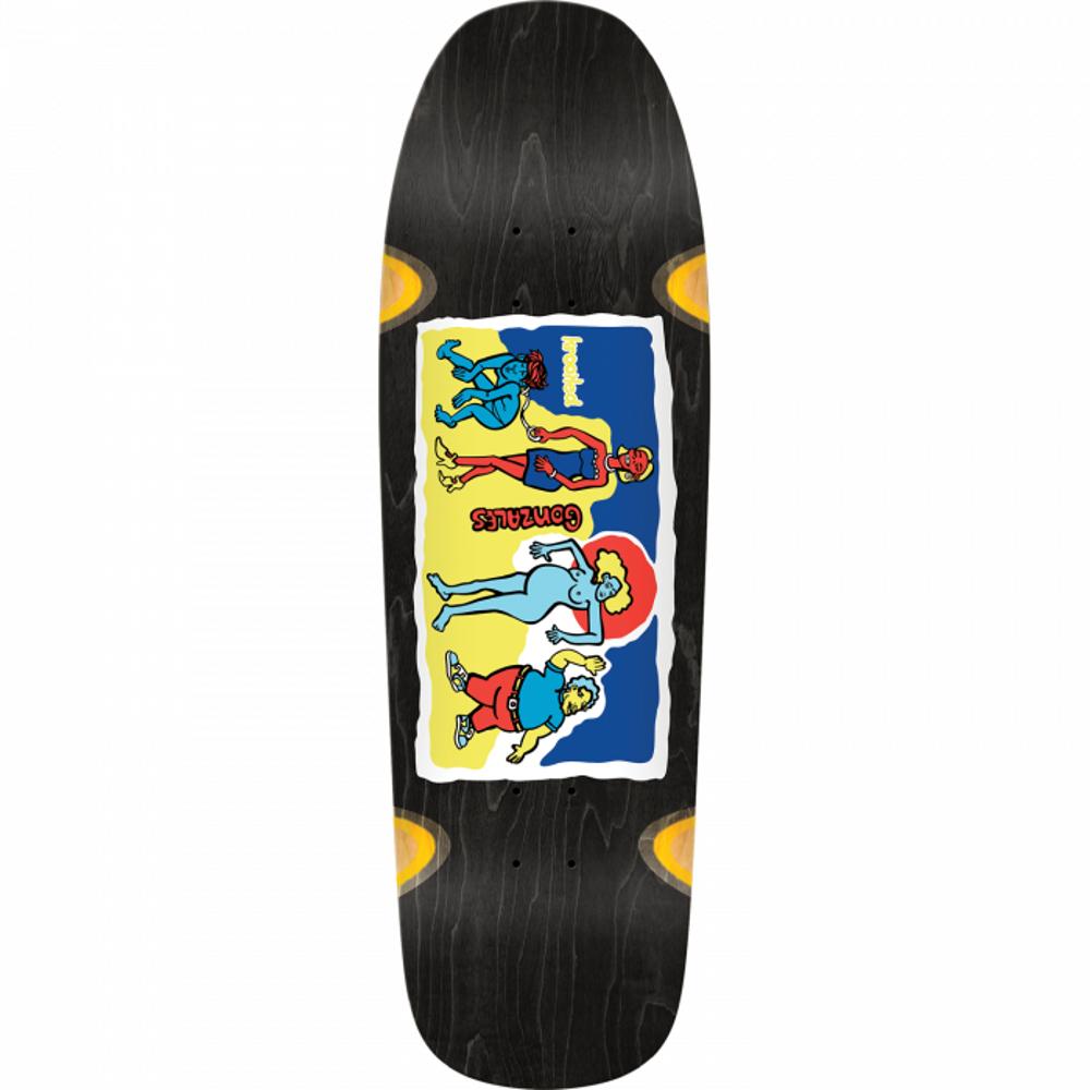Krooked Gonz Family Affair 9.8" Black Wheel Wells Skateboard Deck - Longboards USA
