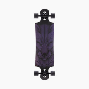 Landyachtz Drop Hammer Night Fox 36.5" Drop Through Longboard - Black - Longboards USA