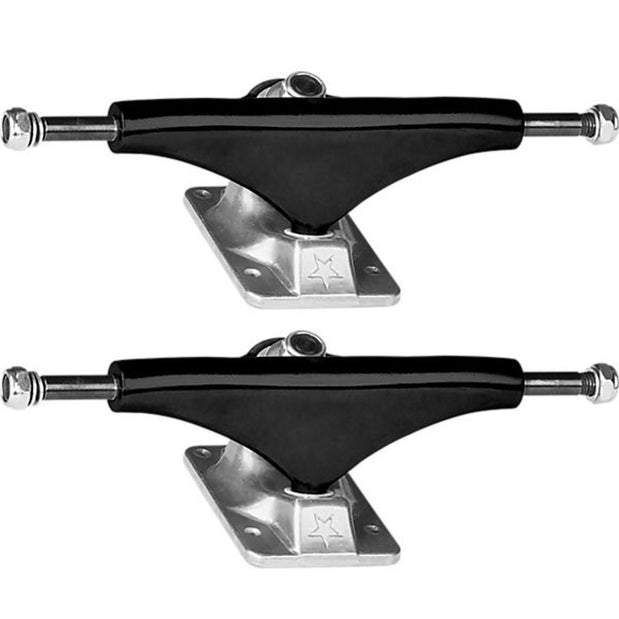 Mini Logo 180mm Black/Raw Longboard Trucks | set of 2 - Longboards USA