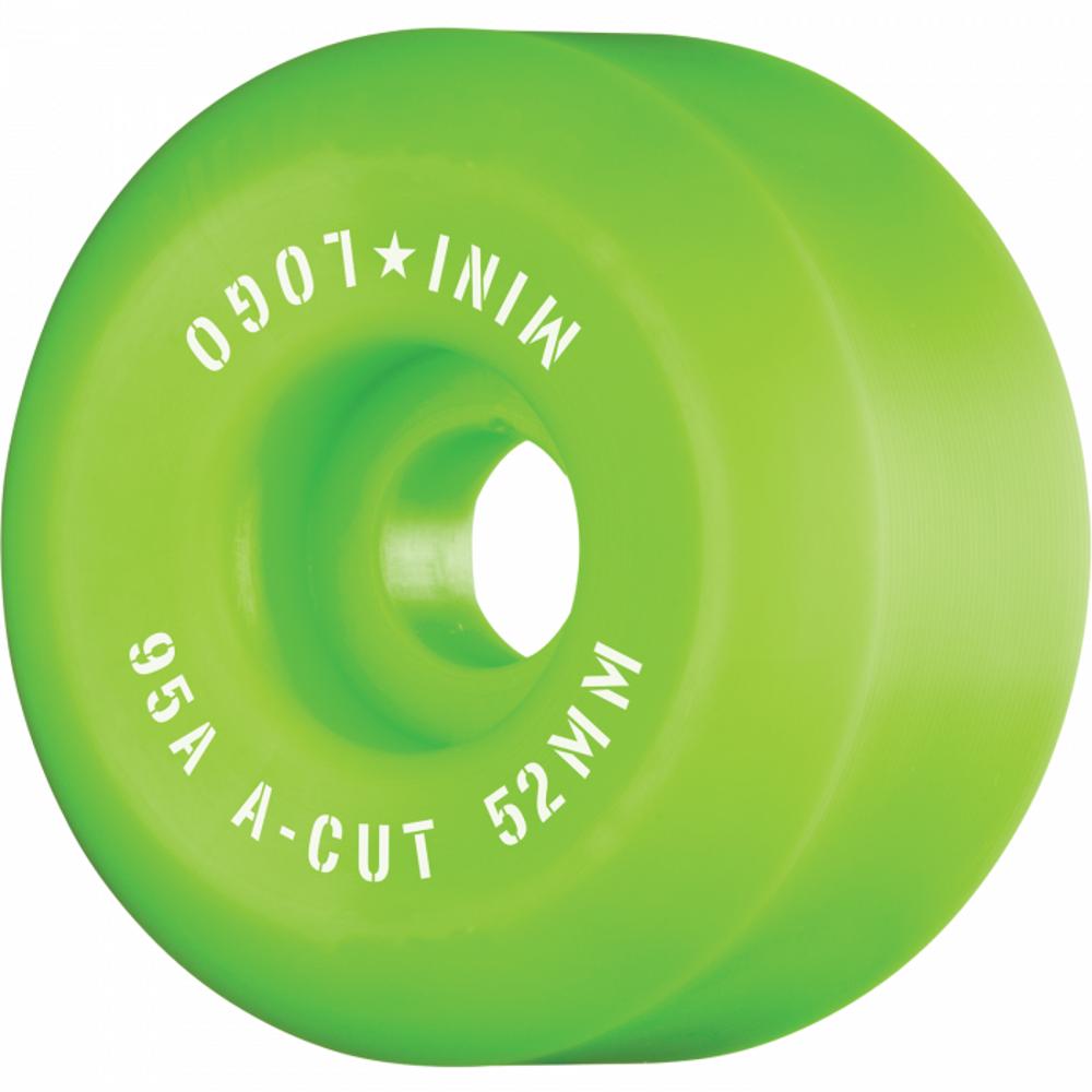 Mini Logo A-Cut Hybrid 52mm Green Skateboard Wheels | Set of 4 - Longboards USA
