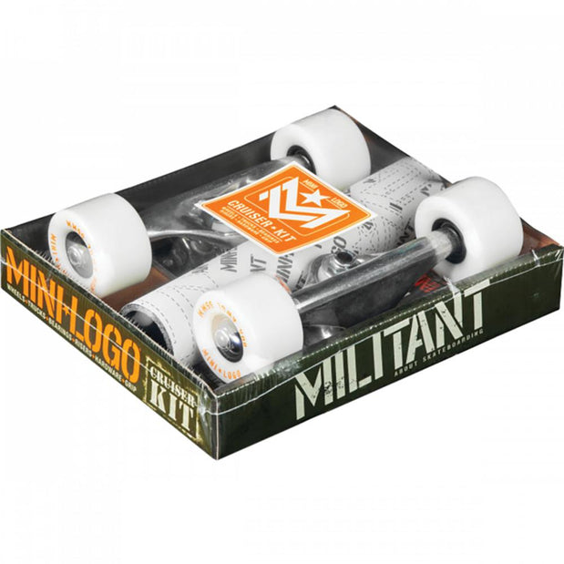 Mini Logo Skateboard 8.0" Combo Kit 55mm AWOL White Wheels - Longboards USA