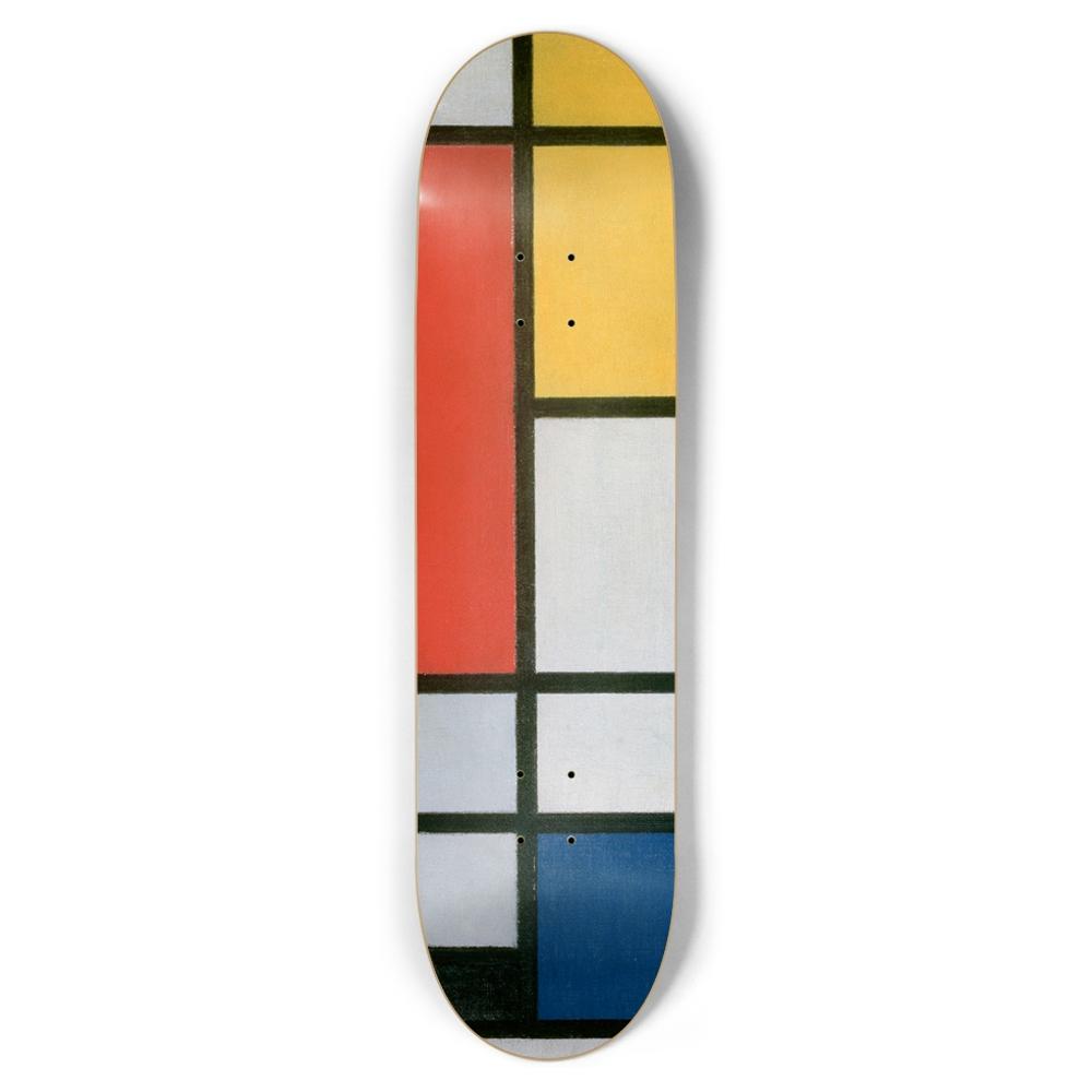 Mondriaan Composition Custom 8.5" Skateboard or Wall Art - Longboards USA