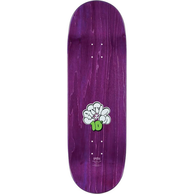 Opera Fatties Torn Spike Blue/Green 10" Skateboard Deck - Longboards USA