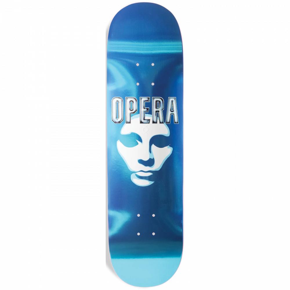 Opera Mask Logo 8.5" Blue Skateboard Deck - Longboards USA