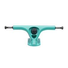 Paris V3 180mm 50º Tiffany longboard truck with turquoise hanger and baseplate, black kingpin and silver axles. - Longboards USA