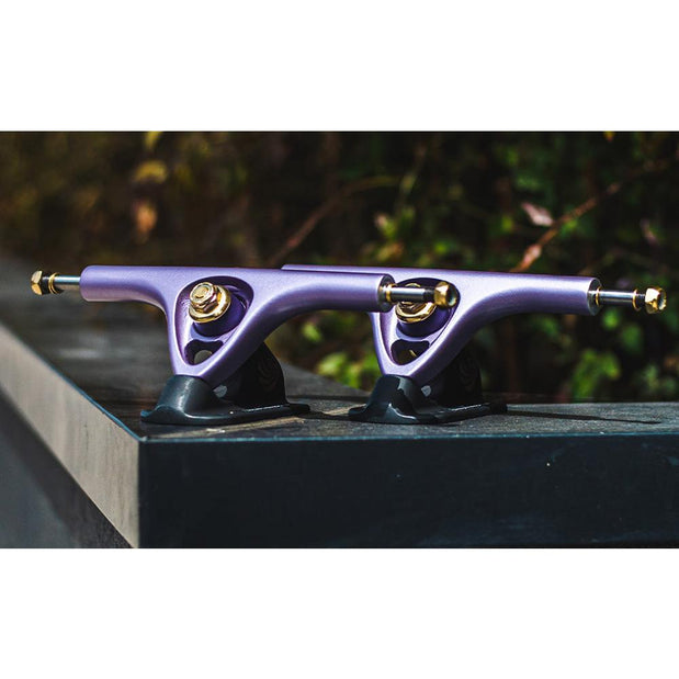 Paris V3 180mm 50° Mix-Ups Purple/Black Longboard Trucks | set of 2 - Longboards USA