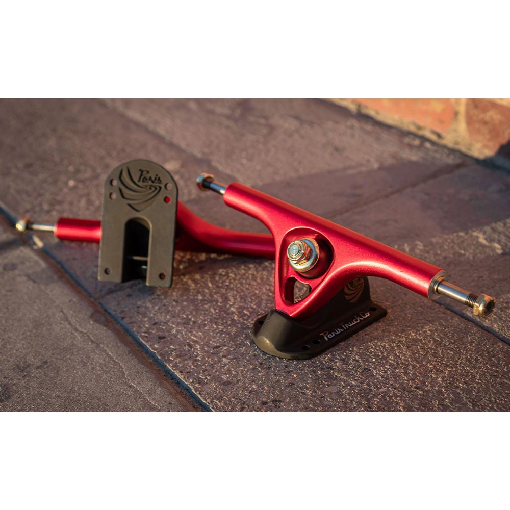 Paris Trucks V3 180 Mm 50º Rosso Scarlatto - Set Di 2 Pezzi Per Skateboard - Foto 6