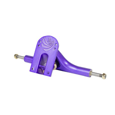 Paris V3 Hollow Lite 180mm 50º longboard truck in purple satin with silver axles and embossed logo. - Longboards USA
