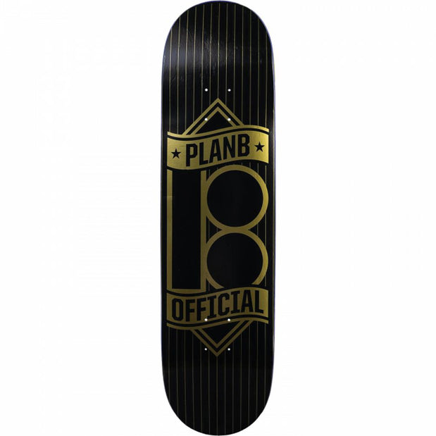 Plan B Banner Gold 8.0" Skateboard Deck - Longboards USA