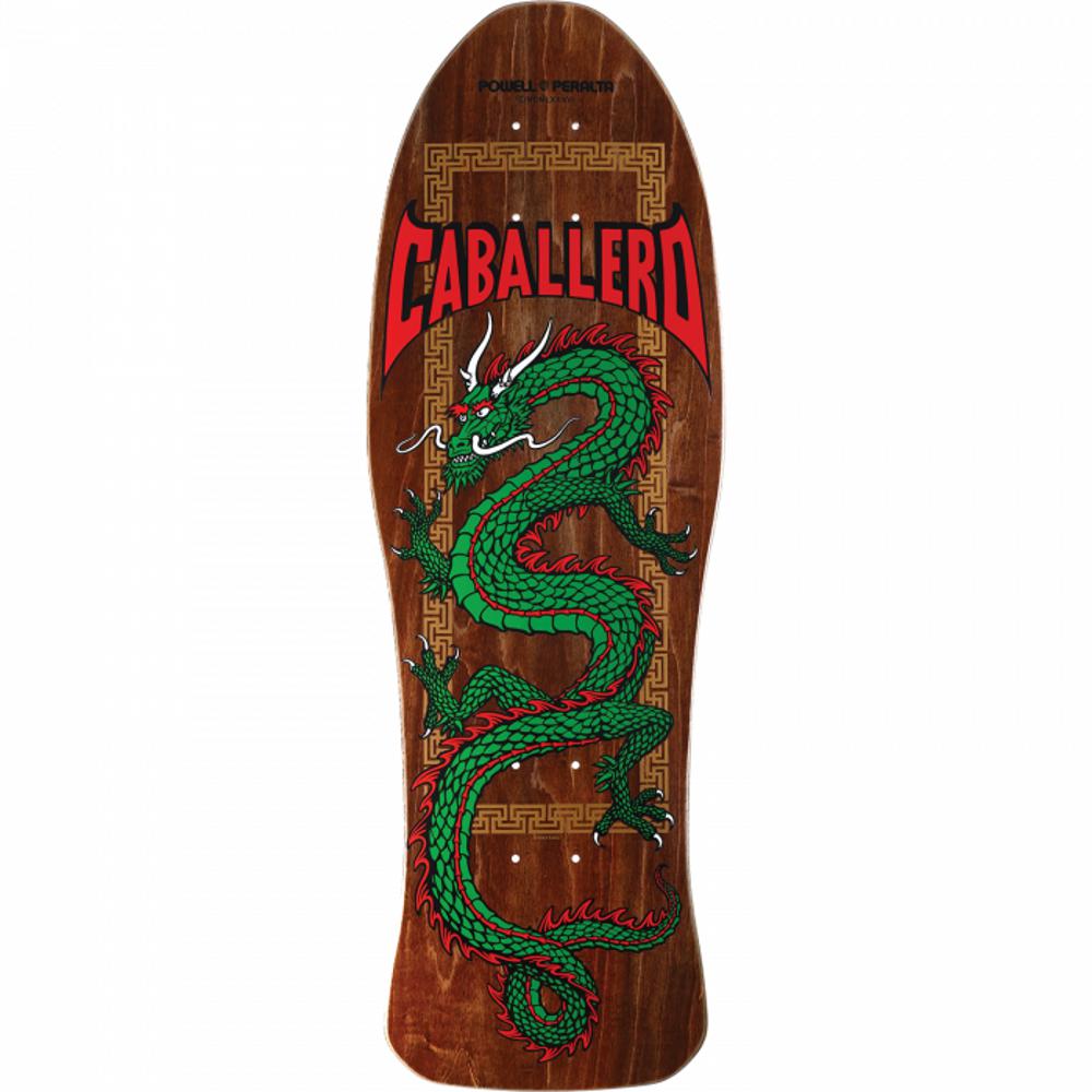 Powell Peralta Cab Chinese Dragon 10" Brown Stain Skateboard Deck - Longboards USA