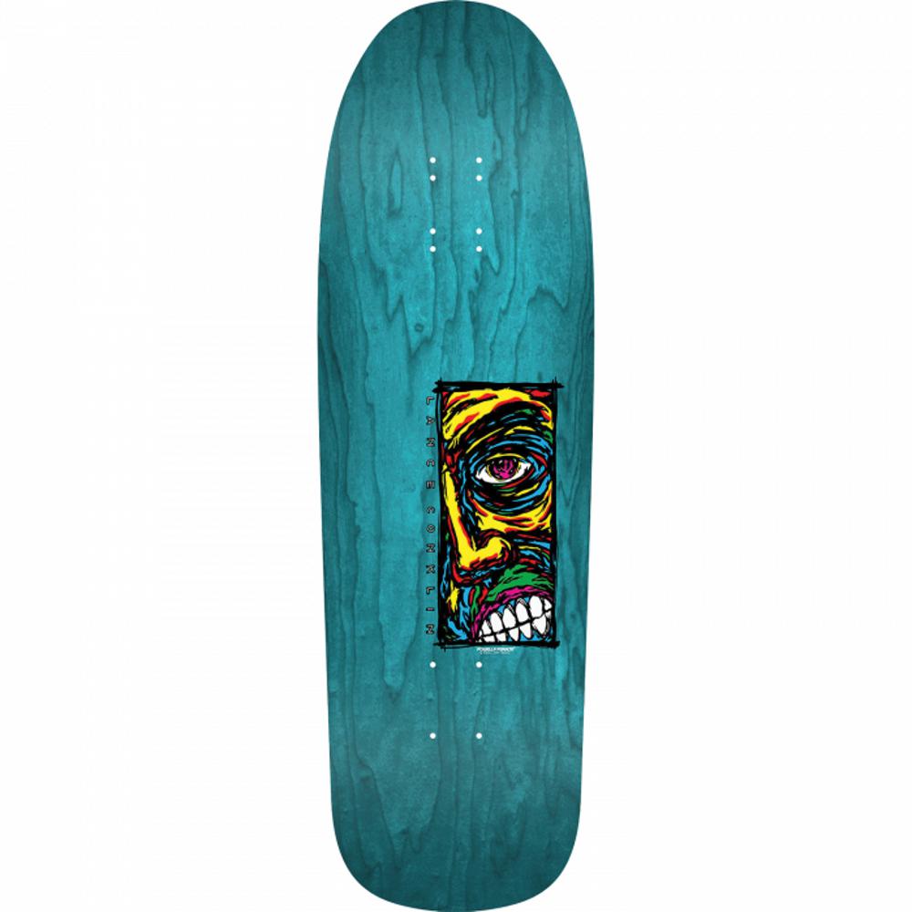 Powell Peralta Conklin Face 9.75" Teal Stain Skateboard Deck - Longboards USA