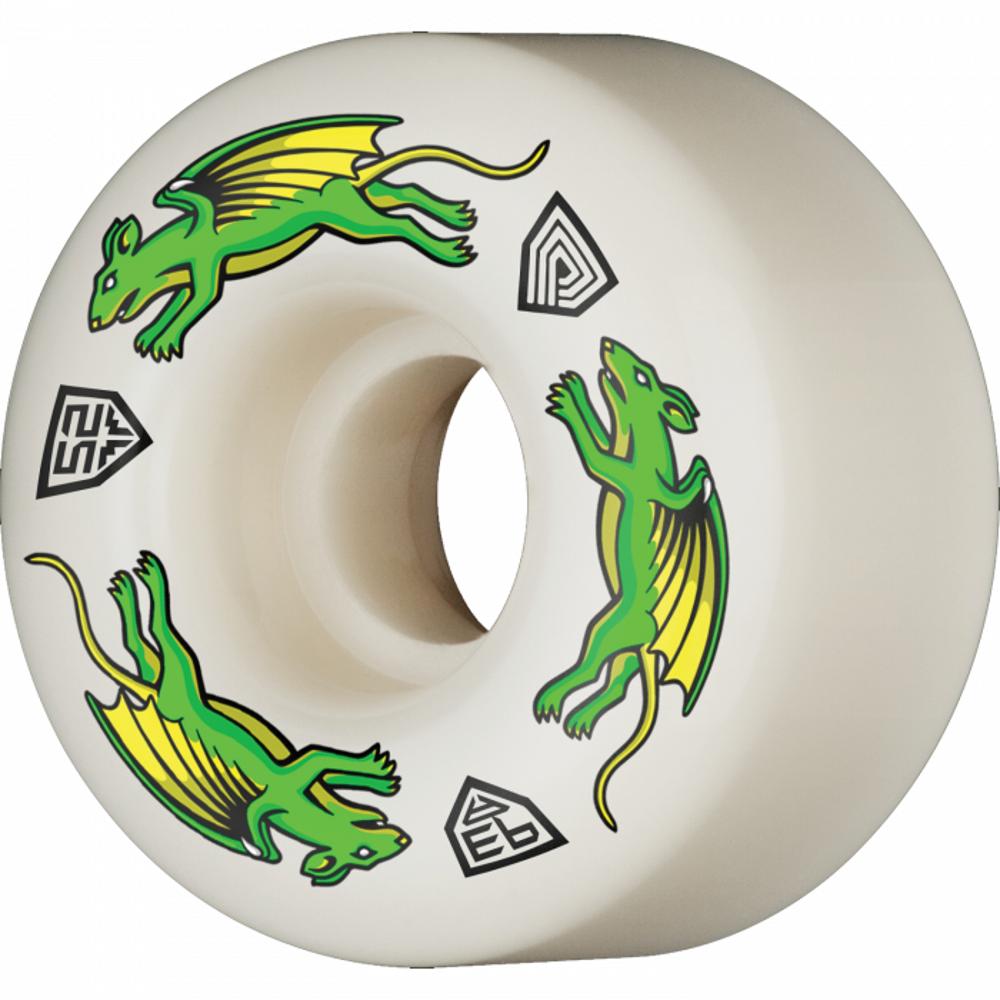Powell Peralta Df Nano Rat 52mm 93A Off White Wheels | Set of 4 - Longboards USA