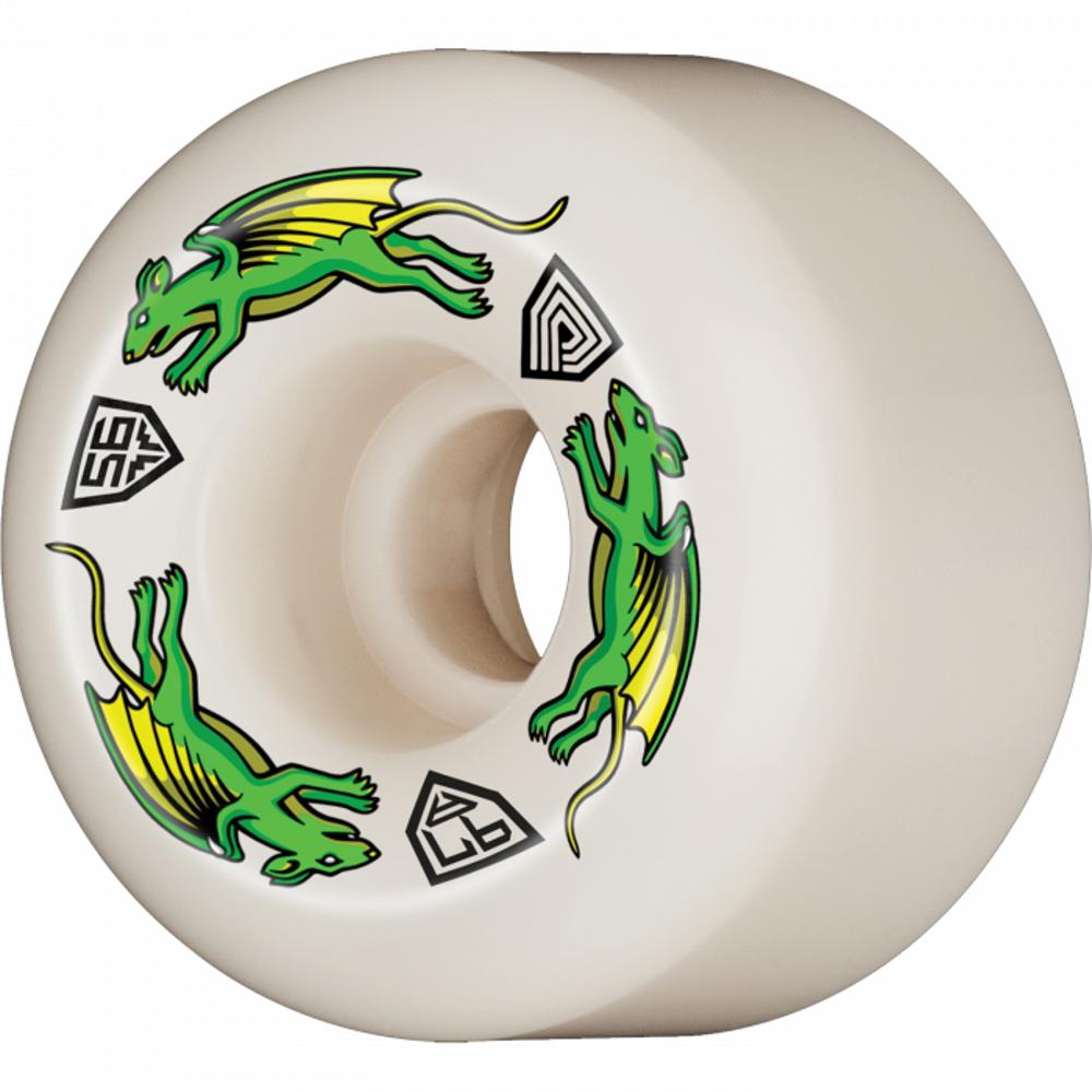 Powell Peralta Df Nano Rat 56mm 97A Off White Wheels | Set of 4 - Longboards USA