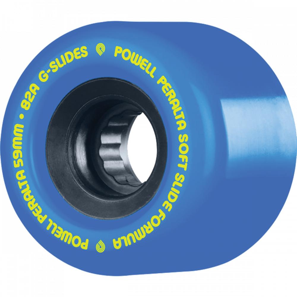 Powell Peralta G-Slides 59mm 82A Blue/Black Yellow Wheels | Set of 4 - Longboards USA