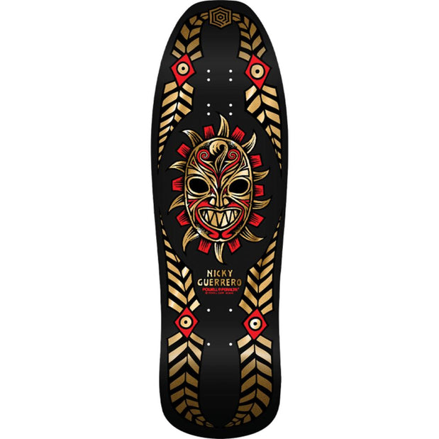 Powell Peralta Guerrero Mask 10" Black/Gold Skateboard Deck - Longboards USA