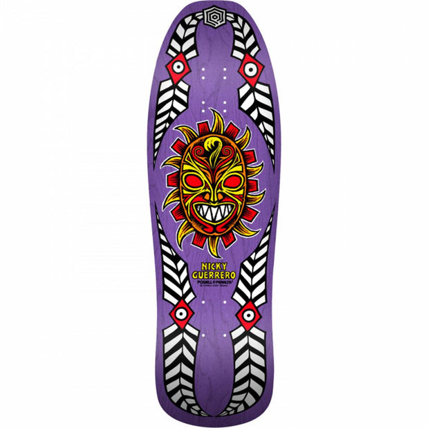 Powell Peralta Guerrero Mask 10" Purple Skateboard Deck - Longboards USA