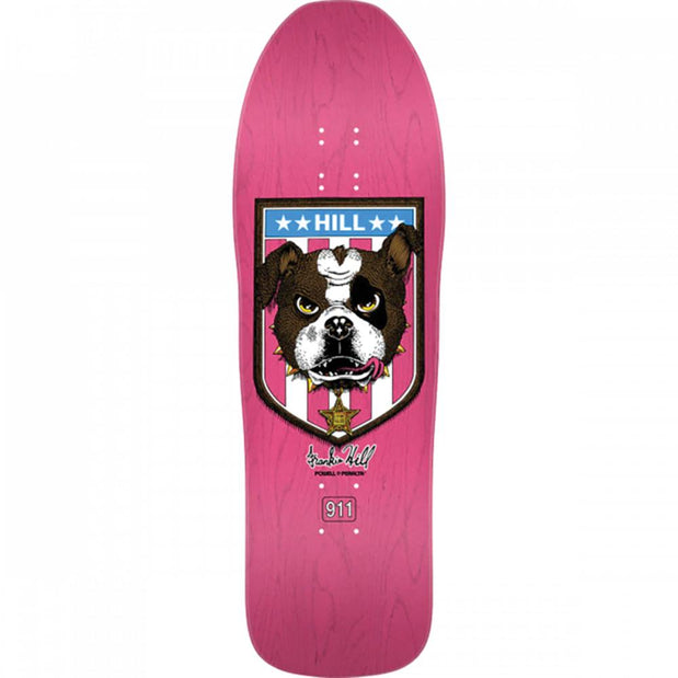 Powell Peralta Hill Bull Dog 10" Pink Stain Skateboard Deck - Longboards USA