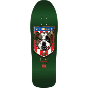 Powell Peralta Hill Bulldog Green/Gold Foil 10" Skateboard Deck - Longboards USA