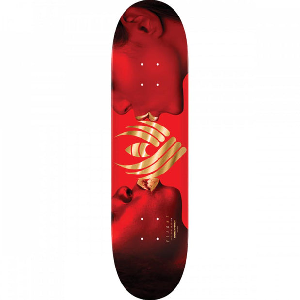 Powell Peralta Kiss 8.0" Red/Gold Foil Flight Skateboard Deck - Longboards USA