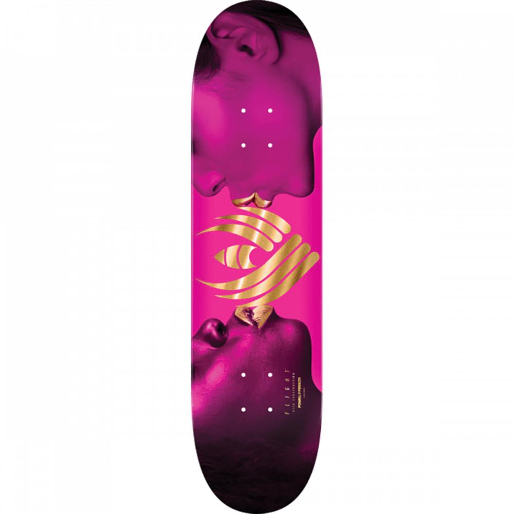 Powell Peralta Kiss 8.25" Pink/Gold Foil Flight Skateboard Deck - Longboards USA