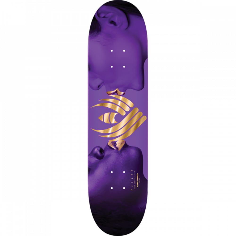 Powell Peralta Kiss 8.38" Purple/Gold Foil Flight Skateboard Deck - Longboards USA