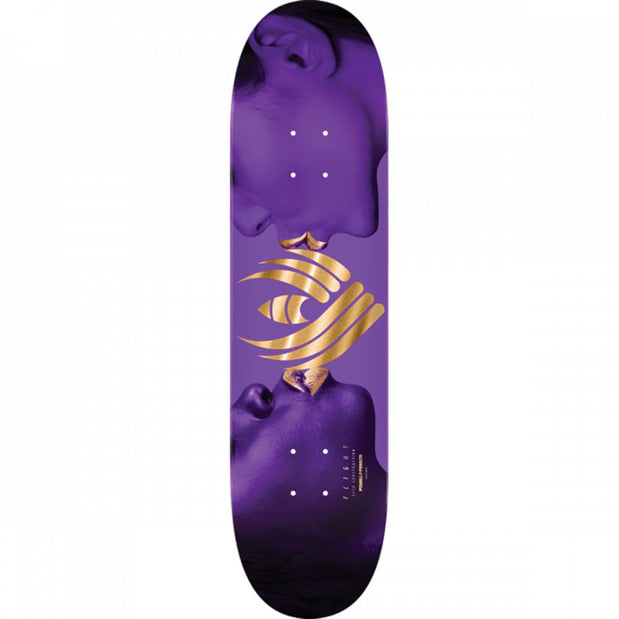 Powell Peralta Kiss 8.38" Purple/Gold Foil Flight Skateboard Deck - Longboards USA