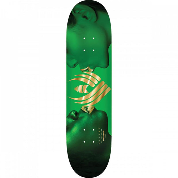 Powell Peralta Kiss 8.5" Green/Gold Foil Flight Skateboard Deck - Longboards USA