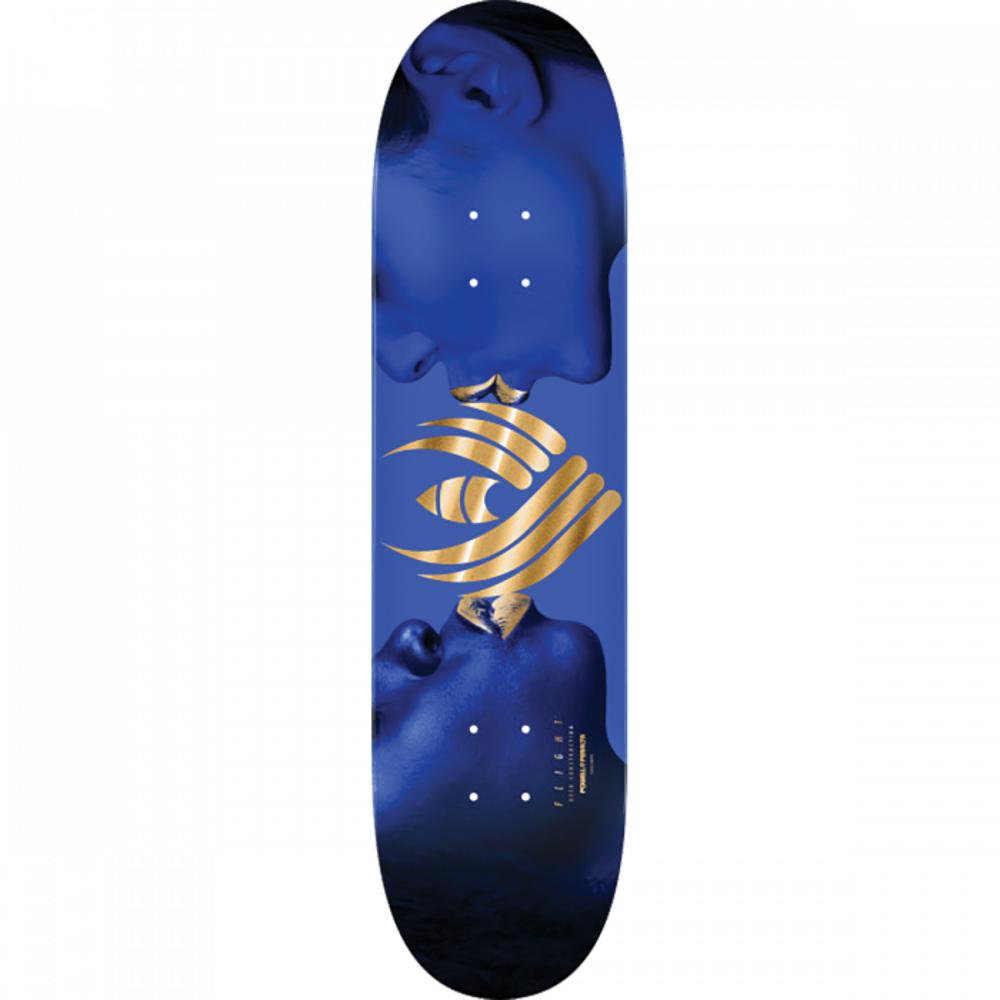 Powell Peralta Kiss 8.63" Blue/Gold Foil Flight Skateboard Deck - Longboards USA