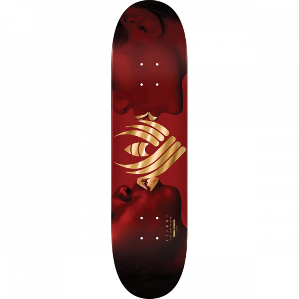 Powell Peralta Kiss 8.75" Burgundy/Gold Foil Flight Skateboard Deck - Longboards USA