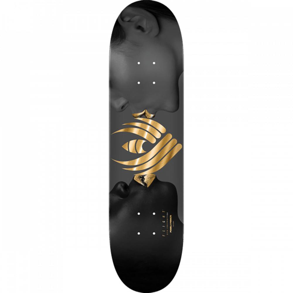 Powell Peralta Kiss 9.0" Gray/Gold Foil Flight Skateboard Deck - Longboards USA