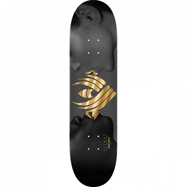 Powell Peralta Kiss 9.0" Gray/Gold Foil Flight Skateboard Deck - Longboards USA
