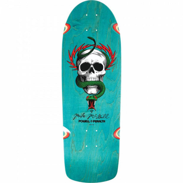 Powell Peralta Mcgill Skull/Snake 10" Teal Stain Skateboard Deck - Longboards USA